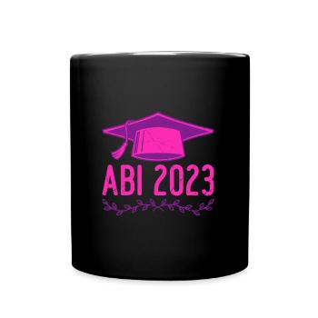 Abi 2023 Abiturienten - Tasse einfarbig - Schwarz - Vorne