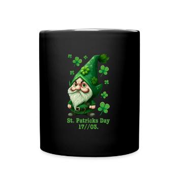 St Patrick's Day Ireland Leprechaun - Full Colour Mug - black - Front