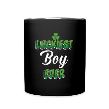 La Saint-Patrick dit le garçon le plus chanceux de tous les temps - Mug uni - noir - Devant