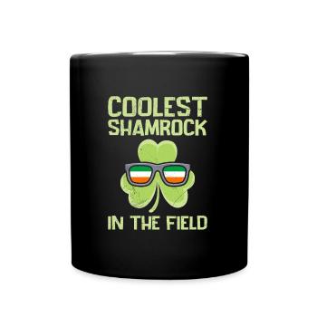 Coolest Shamrock Kleeblatt St Patrick's Day - Tasse einfarbig - Schwarz - Vorne