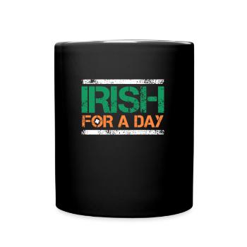 Irlandais d’un jour Fête de la Saint-Patrick - Mug uni - noir - Devant