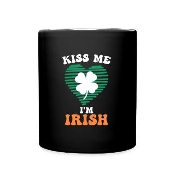 Embrasse-moi Je suis Irish Irish St Patrick’s Day - Mug uni - noir - Devant