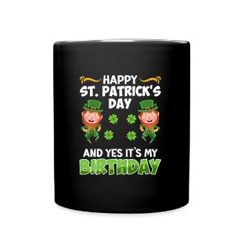 Anniversaire le jour de la Saint-Patrick Anniversaire - Mug uni - noir - Devant