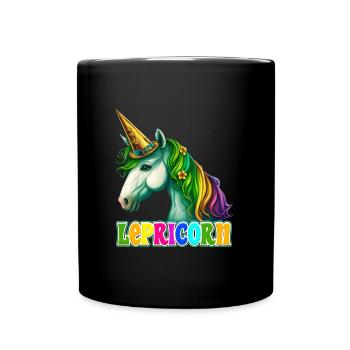 Lepricorn St. Patrick's Day Unicorn Women - Full Colour Mug - black - Front