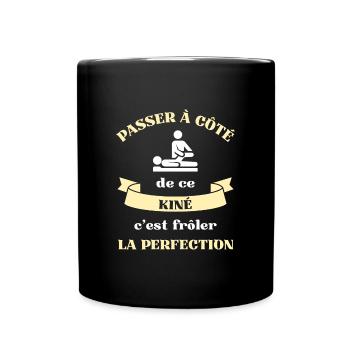 perfection kiné homme humour kinésithérapeute - Mug uni - noir - Devant