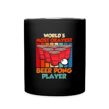 Le plus ok au monde Beer Pong Player Game Beer Pong - Mug uni - noir - Devant