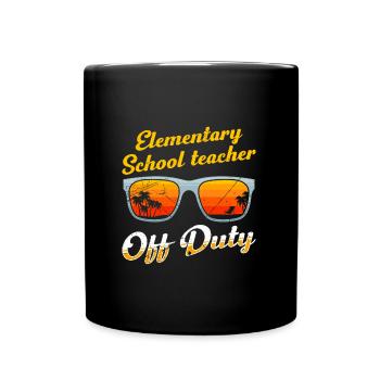 Classe d’école primaire de vacances Enseignant en congé Enseignant - Mug uni - noir - Devant