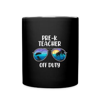 Preschool Kindergarten Educator off duty teacher - Full Colour Mug - black - Front