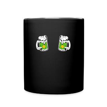 Irisches Bier Irland St. Patrick’s Day - Tasse einfarbig - Schwarz - Vorne