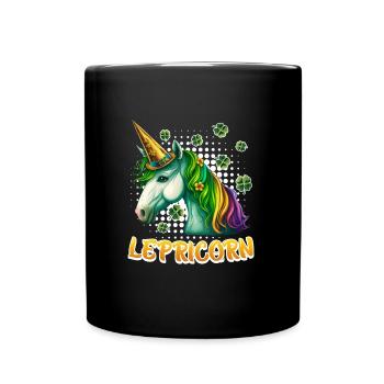 Lepricorne Saint-Patrick Licorne Femme - Mug uni - noir - Devant