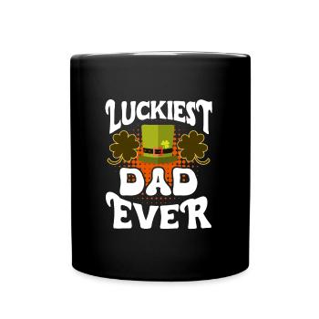 Papa le plus chanceux de tous les temps Papa de la Saint-Patrick - Mug uni - noir - Devant