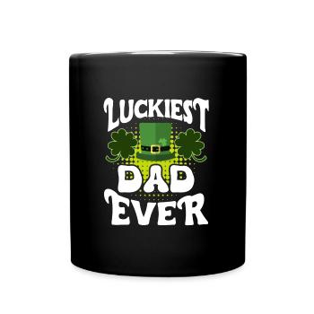Papa le plus chanceux de tous les temps Papa de la Saint-Patrick - Mug uni - noir - Devant