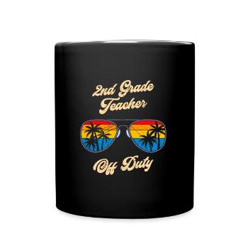 Second Class Class Class Teacher off duty Holiday Teacher - Full Colour Mug - black - Front