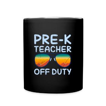 Preschool Kindergarten Educator off duty teacher - Full Colour Mug - black - Front