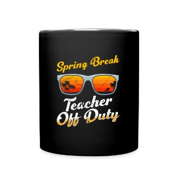 Enseignant de la semaine de relâche Enseignant en congé scolaire - Mug uni - noir - Devant