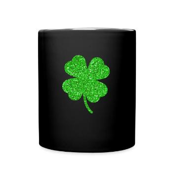 Fête de la Saint-Patrick du trèfle irlandais - Mug uni - noir - Devant