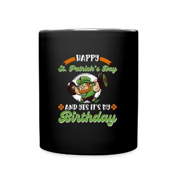 Anniversaire le jour de la Saint-Patrick - Mug uni - noir - Devant
