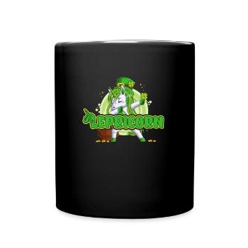 Lepricorn Licorne de la Saint-Patrick - Mug uni - noir - Devant
