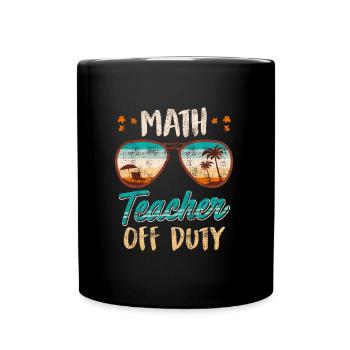 Professeur de mathématiques en congé pendant les vacances Professeur de mathématiques - Mug uni - noir - Devant