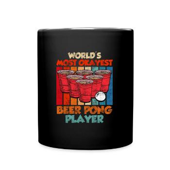 Le plus ok au monde Beer Pong Player Game Beer Pong - Mug uni - noir - Devant