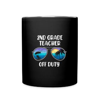 Second Class Class Class Teacher off duty Holiday Teacher - Full Colour Mug - black - Front