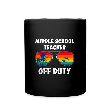 Enseignant de classe intermédiaire Enseignant en congé - Mug uni - noir - Devant