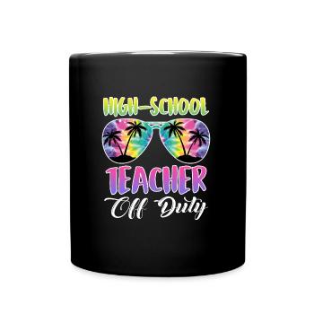 Professeur de lycée en congé Professeur de vacances - Mug uni - noir - Devant