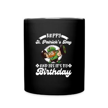 Anniversaire le jour de la Saint-Patrick - Mug uni - noir - Devant
