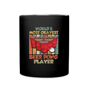 Le plus ok au monde Beer Pong Player Game Beer Pong - Mug uni - noir - Devant