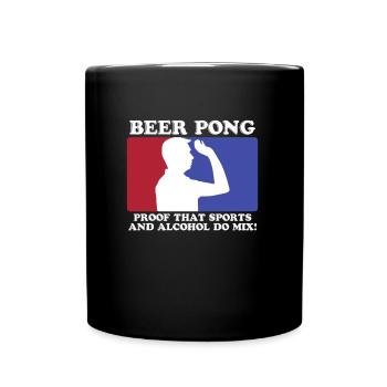 Beer Pong Sports et Alcohol Party Beer Pong - Mug uni - noir - Devant
