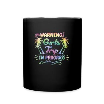 Attention Girls' Strip on the Road Girls Spring Break - Full Colour Mug - black - Front