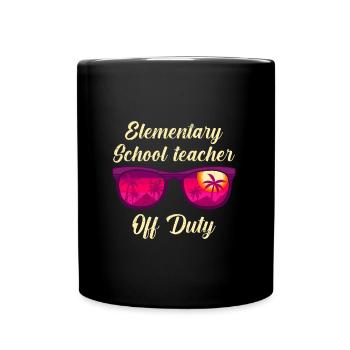 Classe d’école primaire de vacances Enseignant en congé Enseignant - Mug uni - noir - Devant