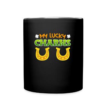 My Lucky Charms Hufeisen St. Patrick's Day - Tasse einfarbig - Schwarz - Vorne