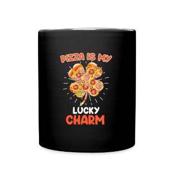 Pizza is my happiness bringer Pizza fan - Full Colour Mug - black - Front