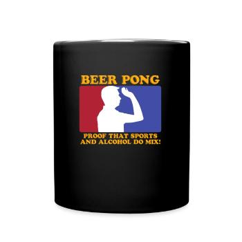 Beer Pong Sports et Alcohol Party Beer Pong - Mug uni - noir - Devant