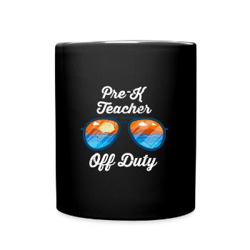 Preschool Kindergarten Educator off duty teacher - Full Colour Mug - black - Front