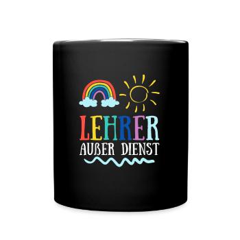 Teacher off duty teacher School holiday teacher - Full Colour Mug - black - Front