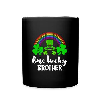 One Lucky Brother St Patrick’s Day - Tasse einfarbig - Schwarz - Vorne