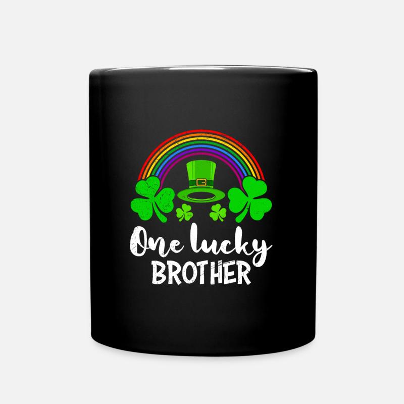 Un frère chanceux Saint-Patrick - Mug uni - noir