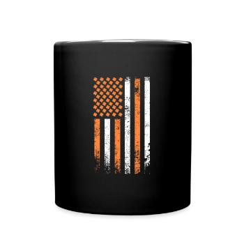 USA St. Patrick's Day Clover Leaves USA Flag - Full Colour Mug - black - Front