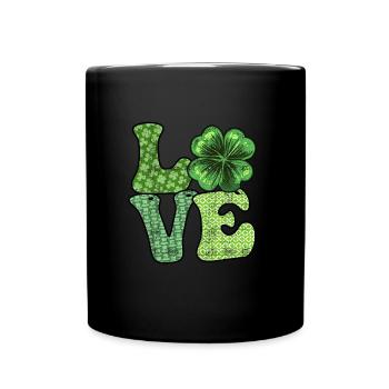 Les Irlandais adorent la Saint-Patrick - Mug uni - noir - Devant