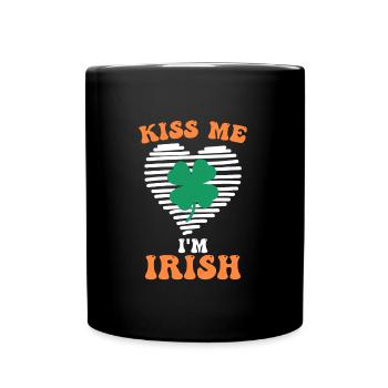 Embrasse-moi Je suis Irish Irish St Patrick’s Day - Mug uni - noir - Devant