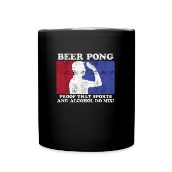 Beer Pong Sports et Alcohol Party Beer Pong - Mug uni - noir - Devant