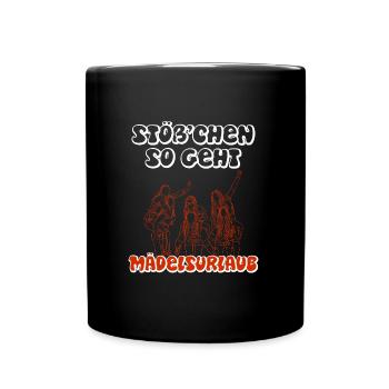 Stößchen so geht Mädelsurlaub Girls Spring Break - Tasse einfarbig - Schwarz - Vorne