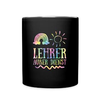 Teacher off duty teacher School holiday teacher - Full Colour Mug - black - Front
