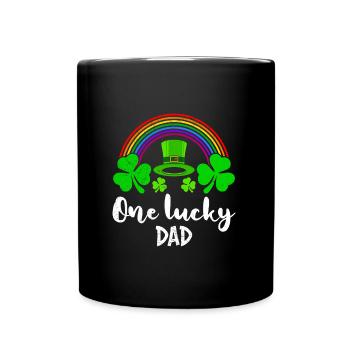 One Lucky Dad St Patrick’s Day Papa - Tasse einfarbig - Schwarz - Vorne