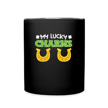 My Lucky Charms Horseshoe St. Patrick's Day - Full Colour Mug - black - Front