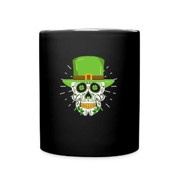 Saint-Patrick Leprechaun squelette irlandais - Mug uni - noir - Devant