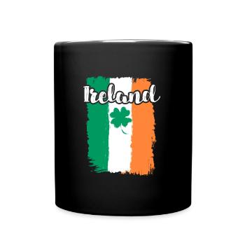 Ireland Shamrock St. Patrick's Day - Full Colour Mug - black - Front