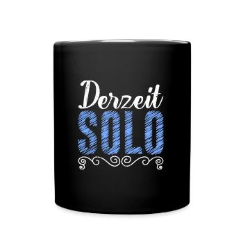 Derzeit Single Ich bin Single Party - Tasse einfarbig - Schwarz - Vorne